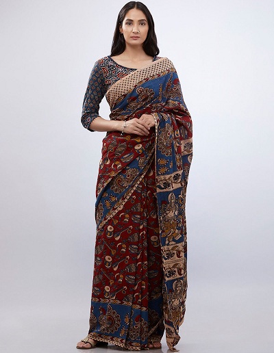 „Kalamkari“ spausdinti sarees