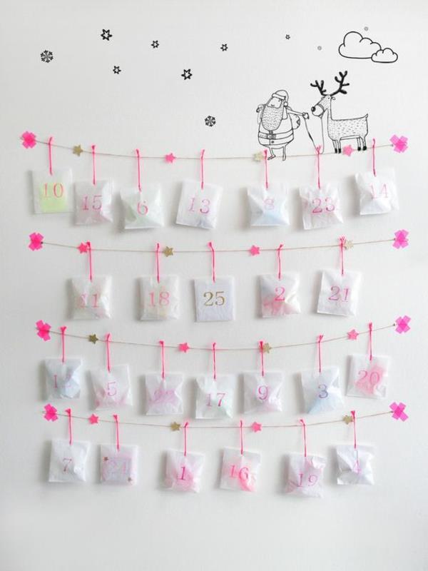 diy advent ημερολόγιο tinker εύκολες ιδέες διακόσμησης τοίχων