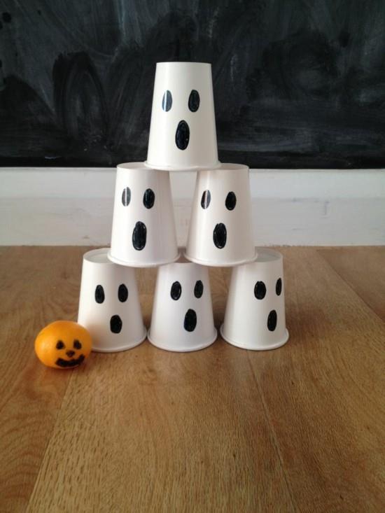 εύκολη diy ιδέα φαντάσματα tinker halloween από χάρτινα ποτήρια