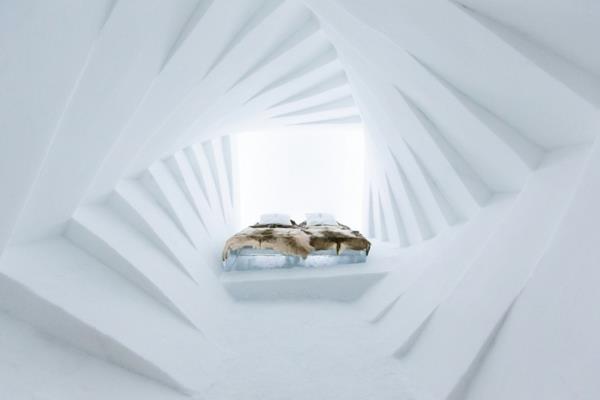 ice hotel σουηδικο υπνοδωματιο διπλο κρεβατι