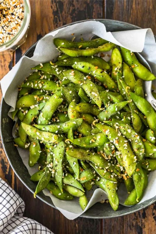 φασόλια edamame στον ατμό