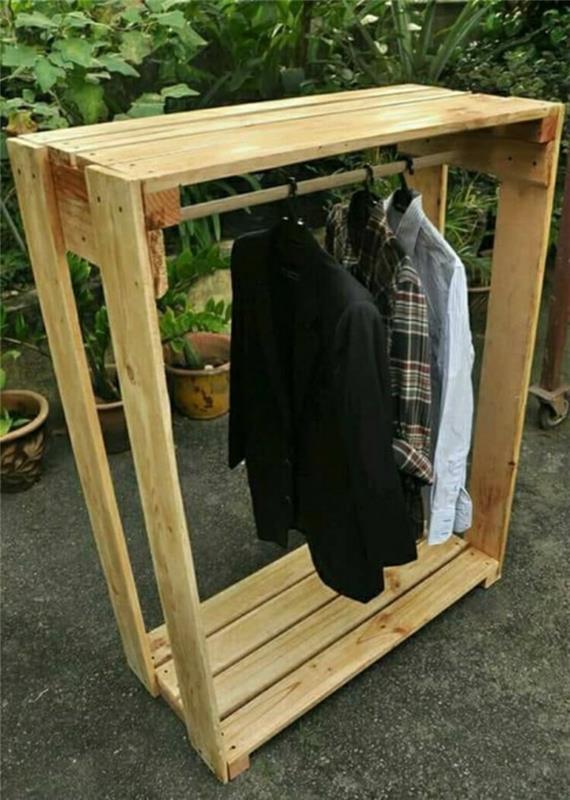 gerderobe από παλέτες λευκό outddor