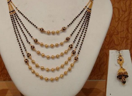 Zincir Tarzı Çok Katmanlı Altın Mangalsutra