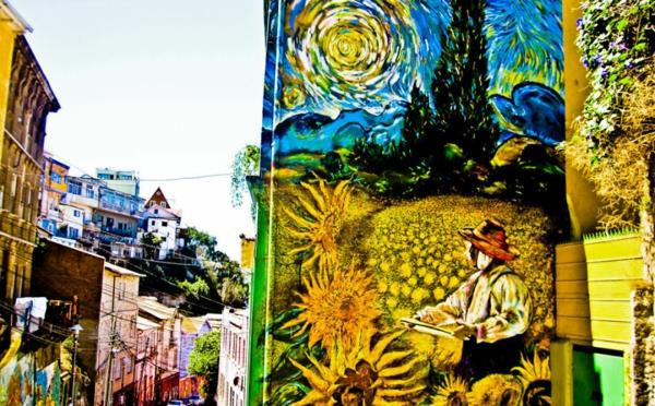 γκράφιτι τέχνης valparaiso chile van gogh