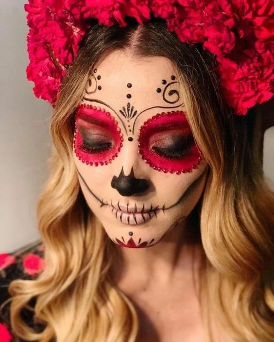 στυλ μακιγιάζ μακιγιάζ dia de los muertos