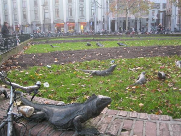 iguana park έργα τέχνης αγάλματος τέχνης