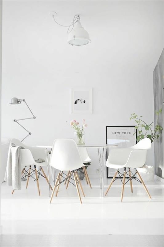 ιδέες εσωτερικού σχεδιασμού σκανδιναβική επίπλωση τραπεζαρίας με καρέκλες