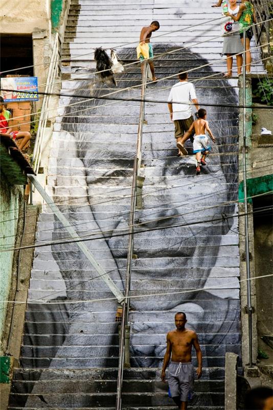 street art εξωτερική αρχιτεκτονική τύπου σκάλες ντύνομαι Βραζιλία