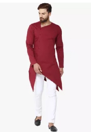 Bordo Solid Kurta Pijama