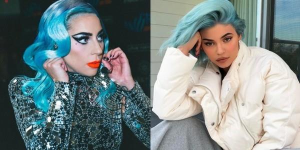 κυρία gaga kylie jenner μπλε μαλλιά