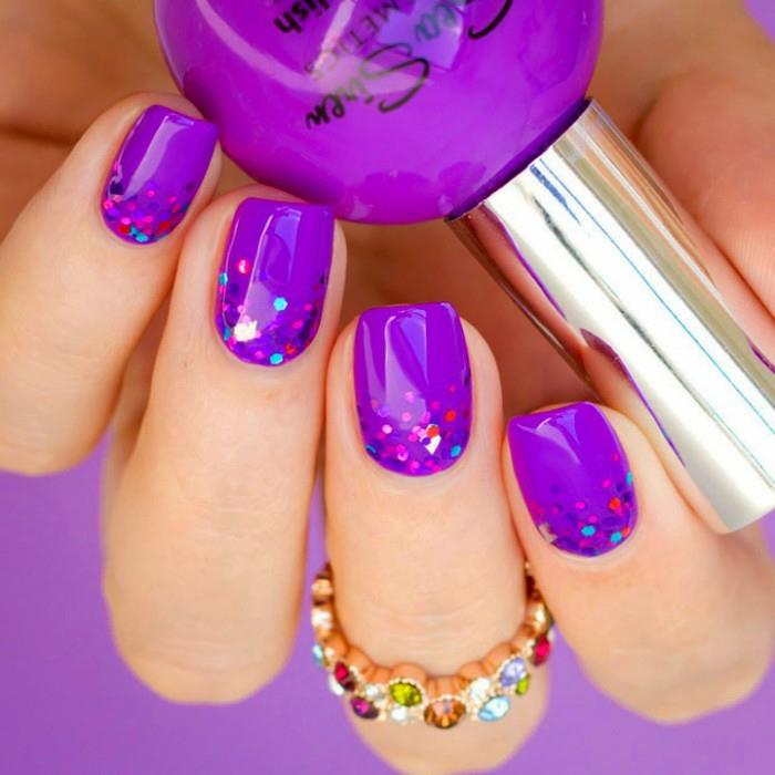 νύχια σχέδια νυχιών σχέδιο nailart μοβ λάμψη gel νύχια