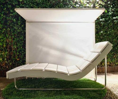 outentico lounger λευκός ήλιος υπαίθρια έπιπλα κήπου ιδέες επίπλων κήπου μπαστούνι