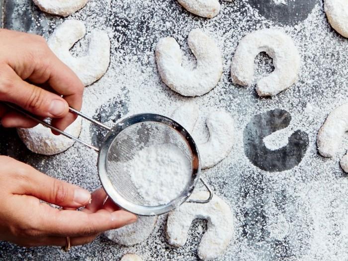 Συνταγή ζάχαρης βανίλιας μισοφέγγαρου vegan cookies