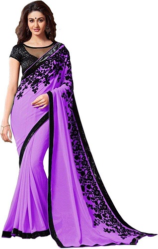 Mor Georgette Sari