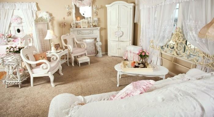 shabby chic έπιπλα ιδέες επίπλωσης υπνοδωμάτιο