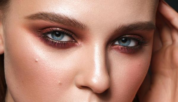 smokey eyes μπλε μάτια make-up