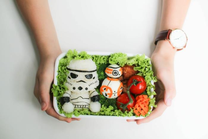 σνακ ιδέες star Wars χαρακτήρες stormtrooper bb8 bento