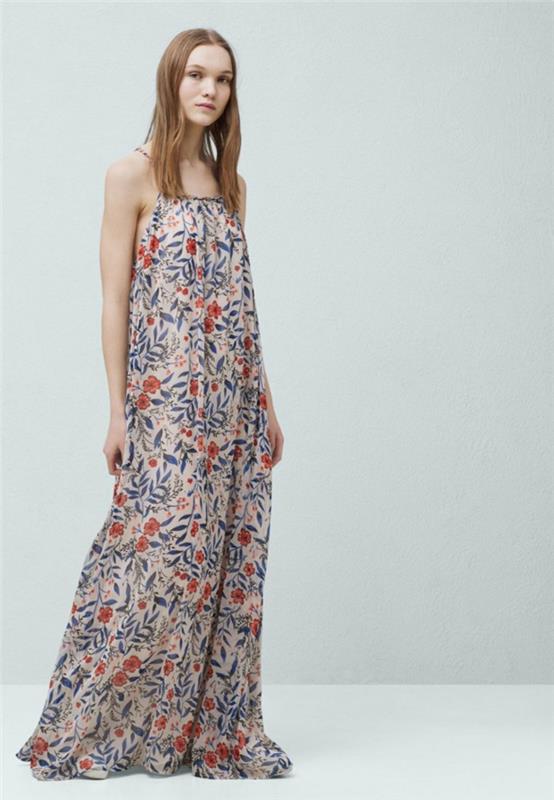 καλοκαιρινό φόρεμα floral maxi φόρεμα παραλίας