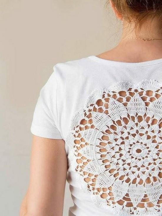 δαντέλα doilies διακόσμηση t-shirts