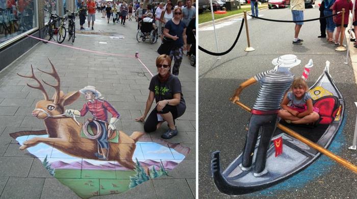 street artist 3d graffiti κιμωλία σχέδια