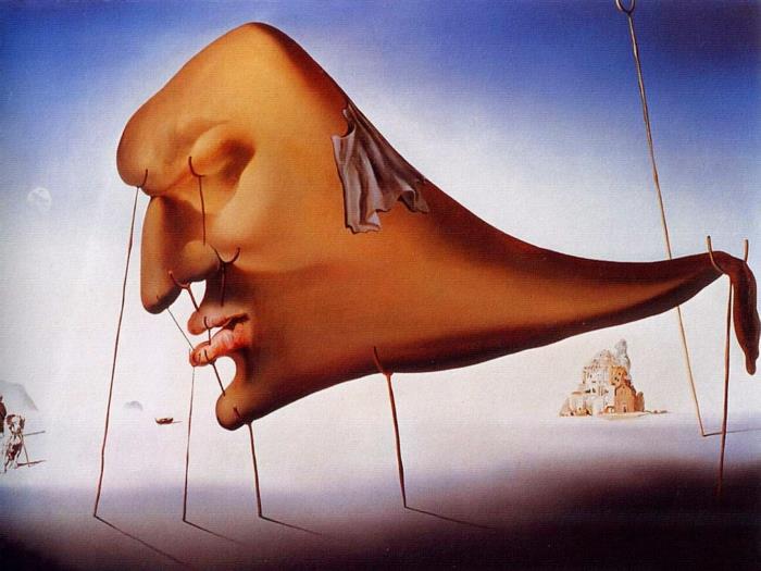 ο καλλιτέχνης του σιρεαλισμού salvador dali εργάζεται