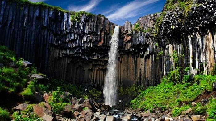 καταρράκτης svartifoss Ισλανδία