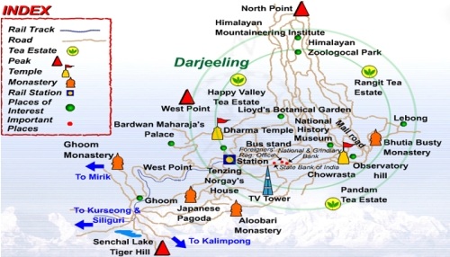 Darjeeling-turistinės vietos