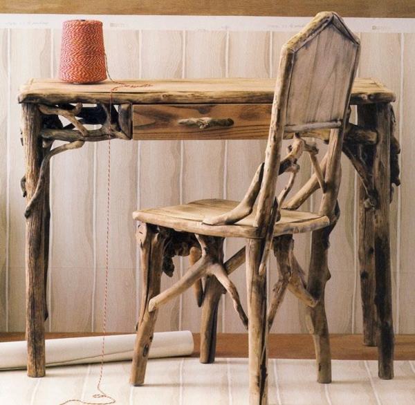 Driftwood τραπέζι driftwood deco γραφείο καρέκλα γραφείου