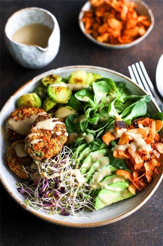 vegan buddha bowl συνταγές λαχανάκια Βρυξελλών λαχανάκια αβοκάντο