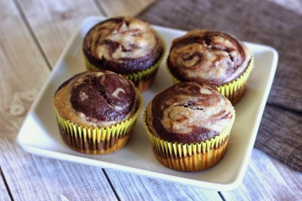 vegan μαρμάρινα muffins υγιή