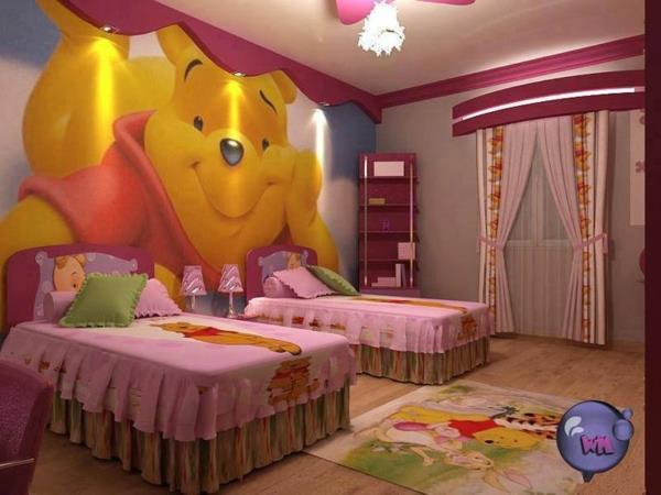 μοτίβο winnie the pooh στο χαλί βρεφικών κρεβατιών