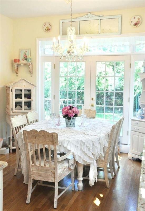 ζωντανές ιδέες κουζίνα shabby chic ιδέες τραπεζαρία