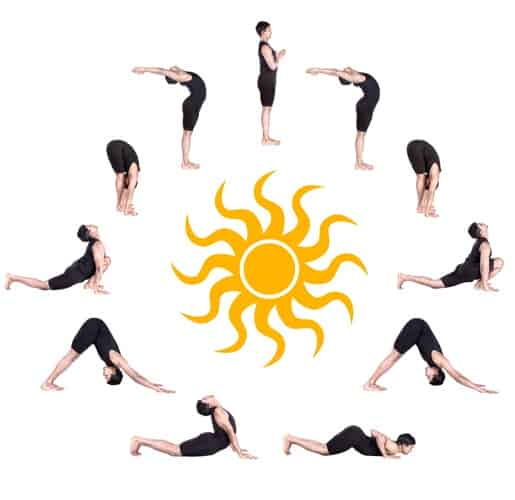 Joga ūgiui padidinti Surya Namaskar